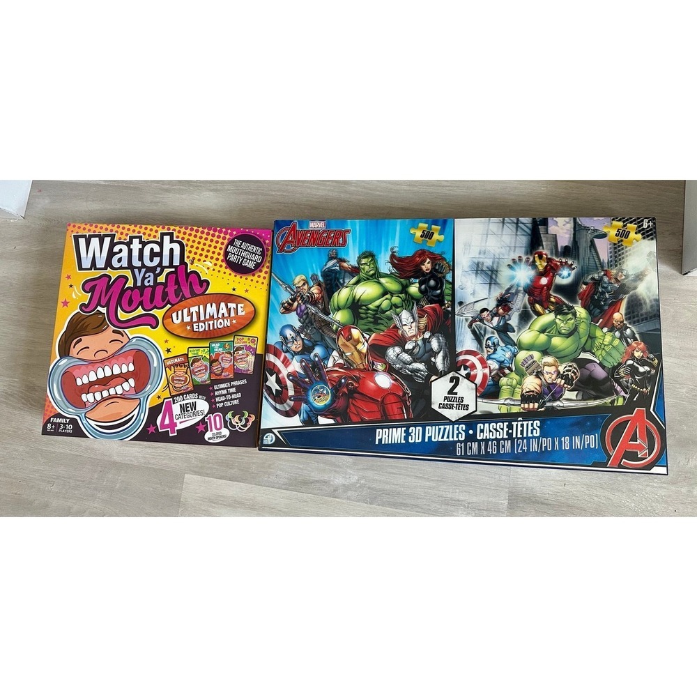 Watch Ya Mouth Ultimate Edition Party Game & Marvel Avengers 2 Prime 3D Puzzles